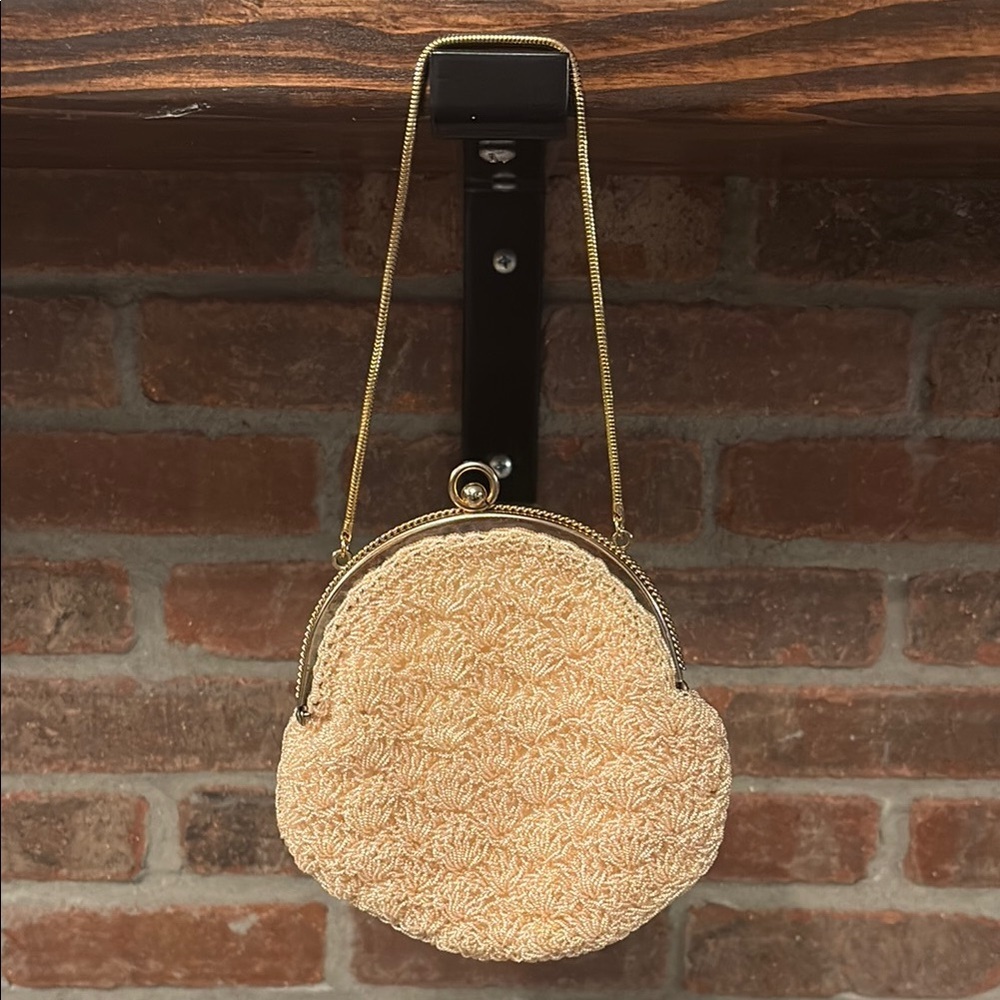 Chic Tan Mini Bag with Gold Accents Expressly from Gimbels